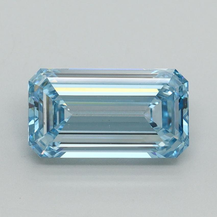 2.14 Ct. Fancy Intense Blue Emerald Lab Grown Diamond
