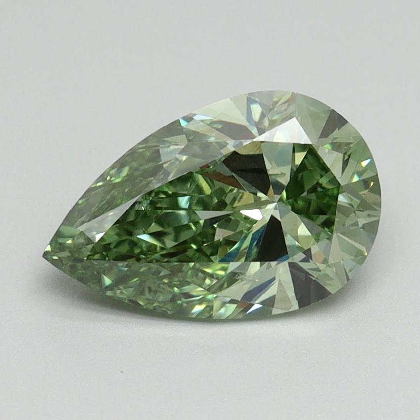 1.49 Ct. Fancy Vivid Green Pear Lab Grown Diamond