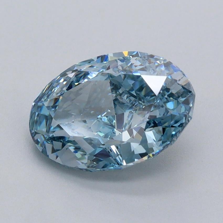 2.05 Ct. Fancy Vivid  Blue Oval Lab Grown Diamond