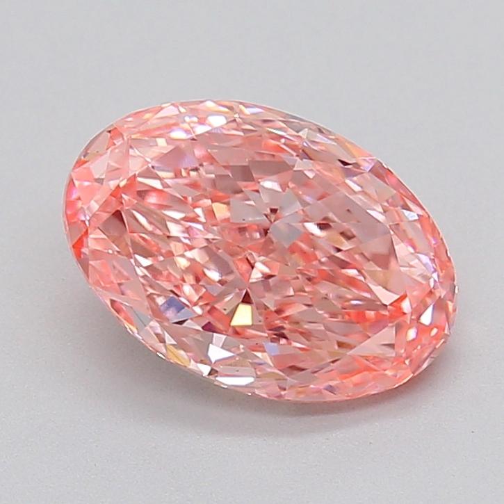 2.19 Ct. Fancy Vivid  Pink Oval Lab Grown Diamond