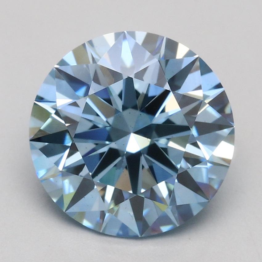 2.03 Ct. Fancy Blue Round Lab Grown Diamond