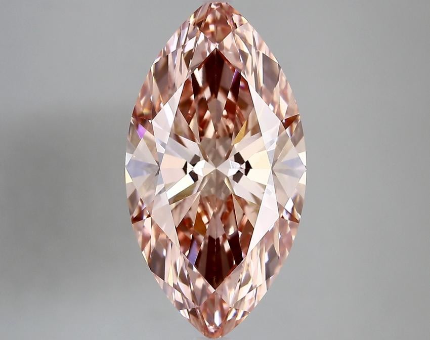 5.05 Ct. Fancy Vivid Pink Marquise Lab Grown Diamond