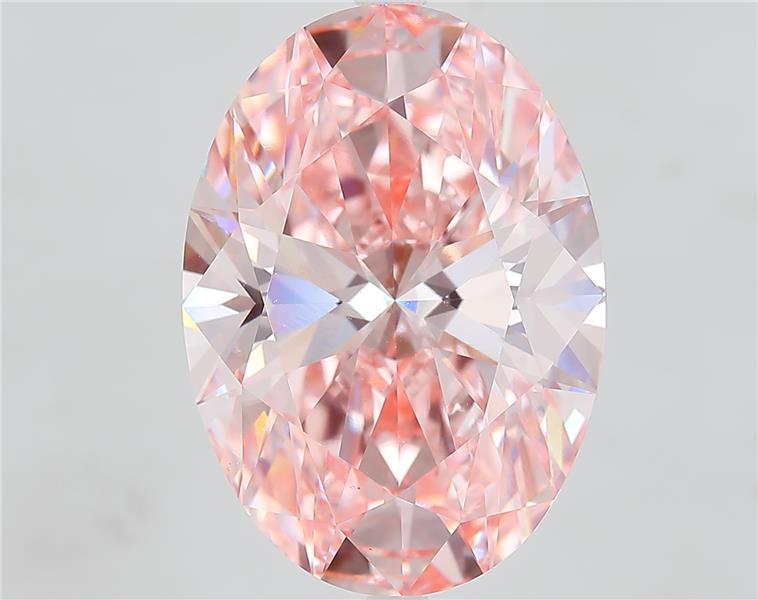 10.79 Ct. Fancy Vivid  Pink Oval Lab Grown Diamond
