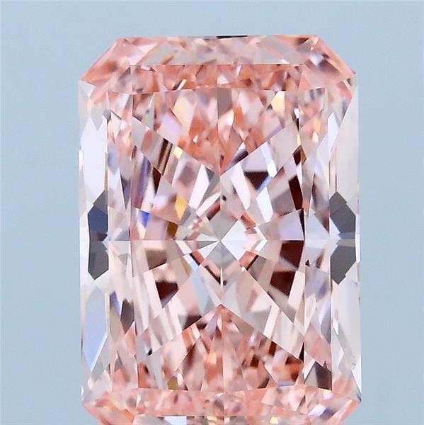 3.09 Ct. Fancy Vivid Pink Radiant Lab Grown Diamond