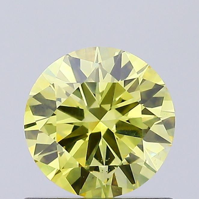 0.61 Ct. Fancy Intense Yellow Round Lab Grown Diamond