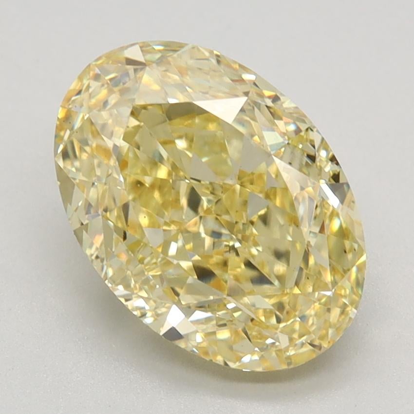 2.79 Ct. Fancy Vivid Yellow Oval Lab Grown Diamond