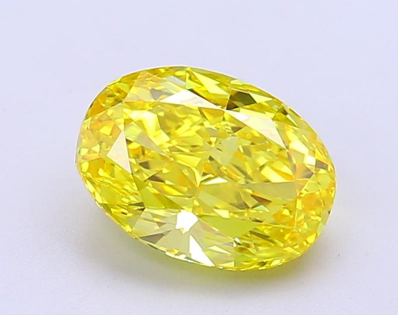 2.09 Ct. Fancy Vivid  Yellow Oval Lab Grown Diamond