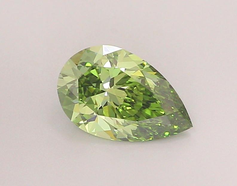 1.13 Ct. Fancy Vivid  Green Pear Lab Grown Diamond