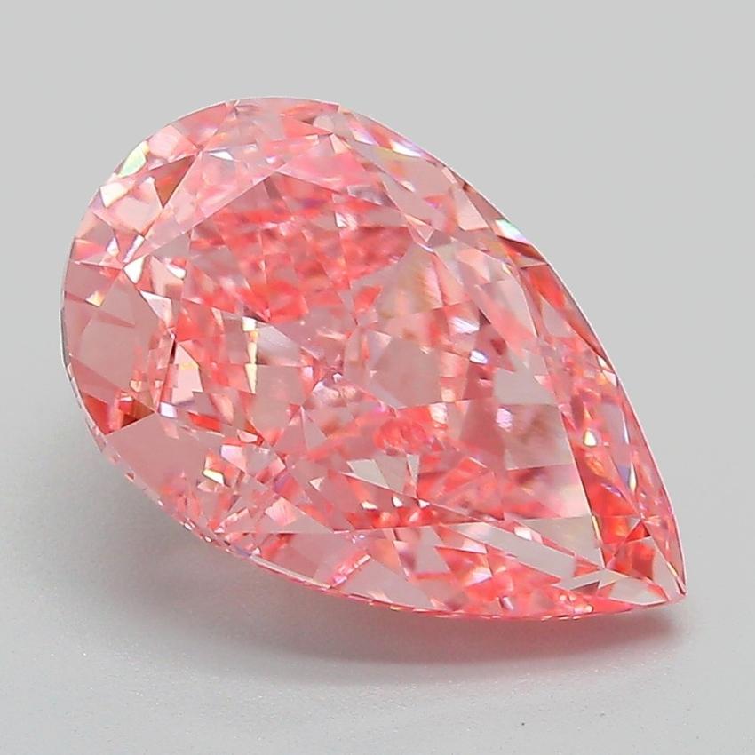 4.04 Ct. Fancy Vivid Pink Pear Lab Grown Diamond