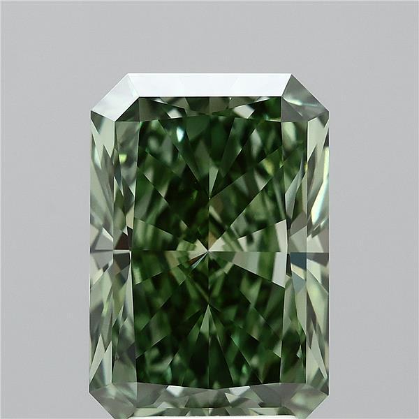 3.60 Ct. Fancy Vivid Green Radiant Lab Grown Diamond