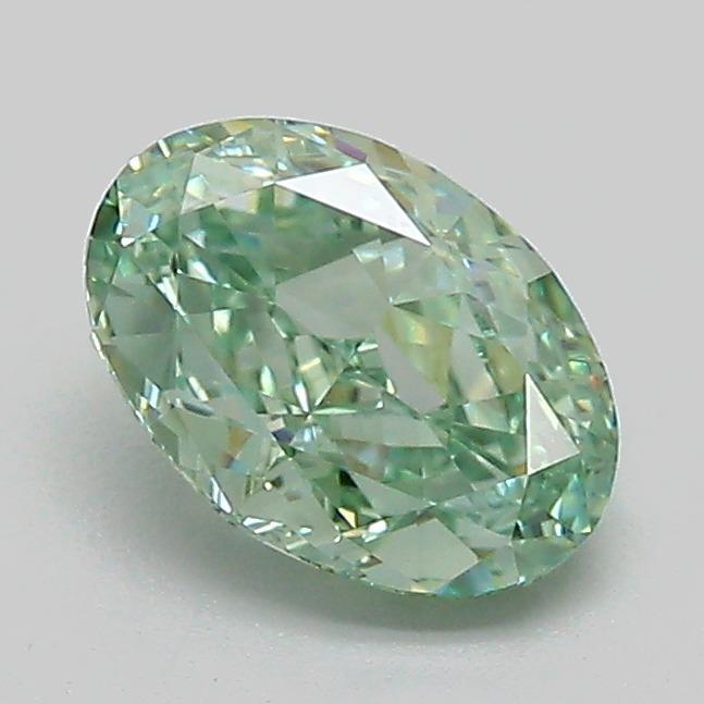 1.09 Ct. Fancy Vivid Green Oval Lab Grown Diamond