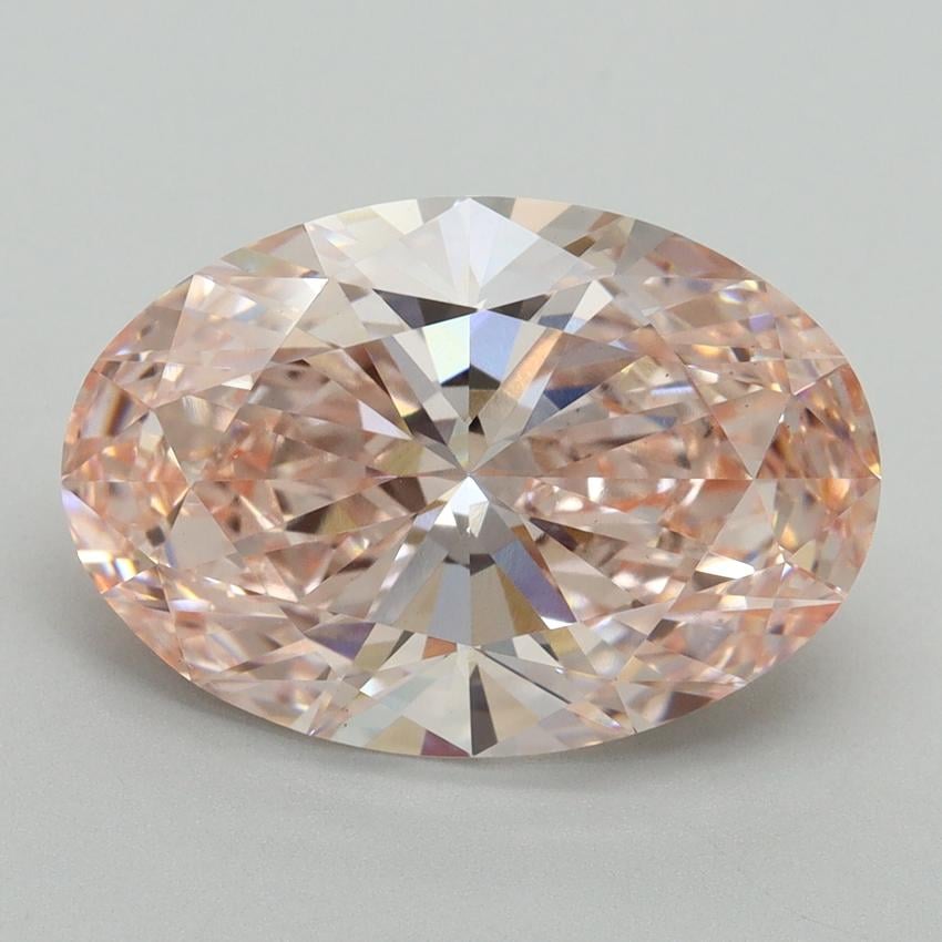 5.53 Ct. Fancy Intense Pink Oval Lab Grown Diamond