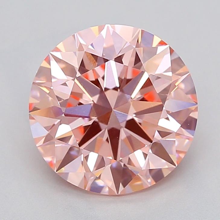 3.10 Ct. Fancy Vivid  Pink Round Lab Grown Diamond