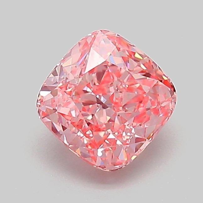 1.02 Ct. Fancy Vivid Pink Cushion Lab Grown Diamond