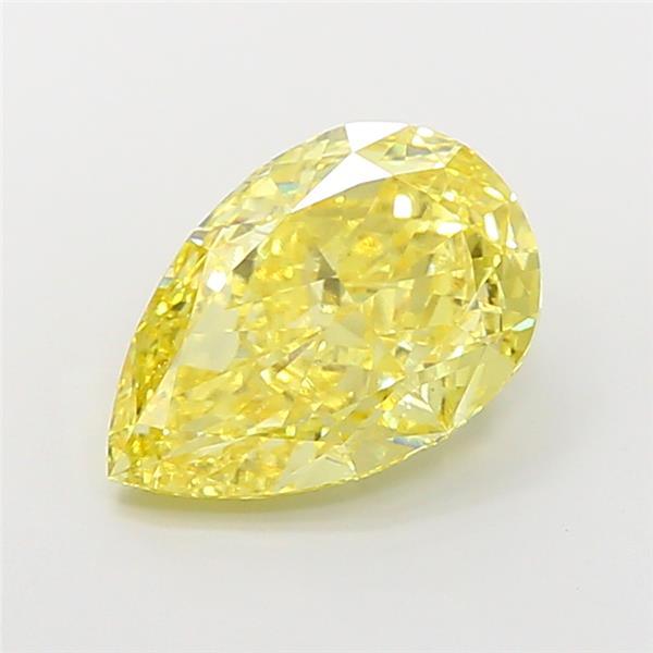4.13 Ct. Fancy Intense Yellow Pear Lab Grown Diamond