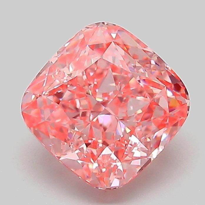 2.01 Ct. Fancy Vivid Pink Cushion Lab Grown Diamond
