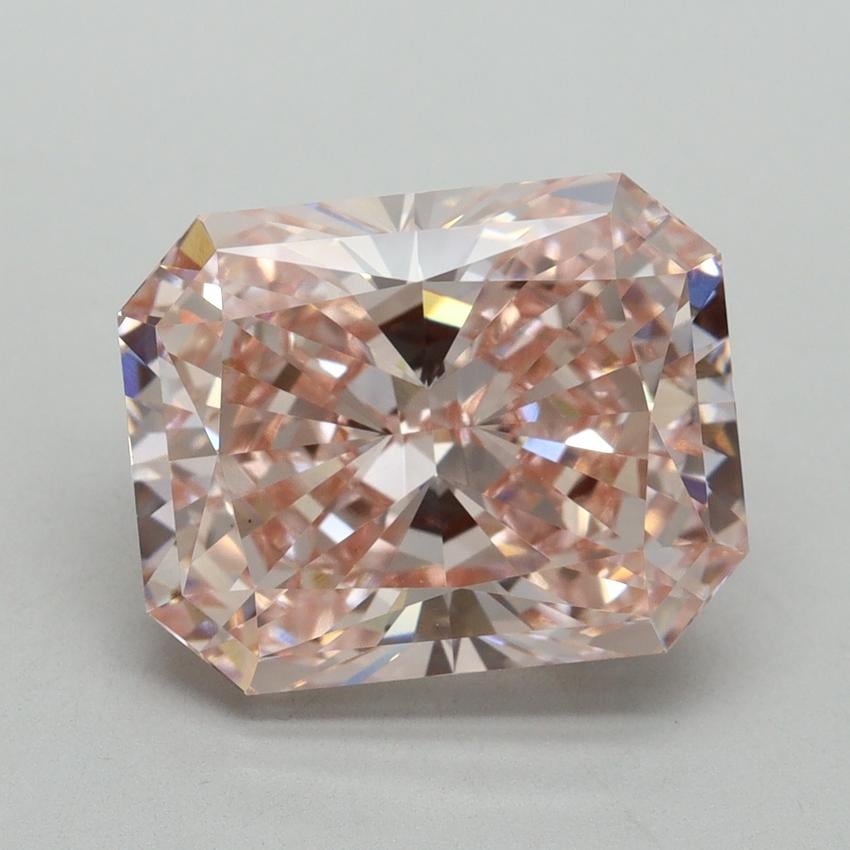 6.09 Ct. Fancy Intense Pink Radiant Lab Grown Diamond
