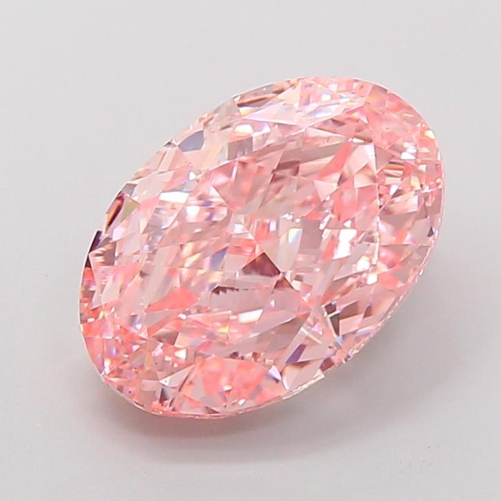 6.32 Ct. Fancy Vivid Pink Oval Lab Grown Diamond