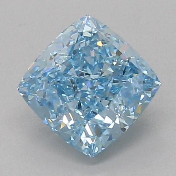 1.60 Ct. Fancy Vivid Blue Cushion Lab Grown Diamond