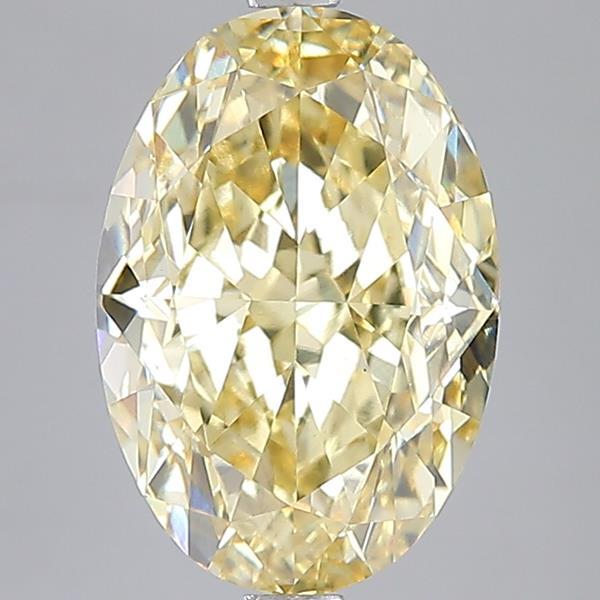 6.01 Ct. Fancy Intense Yellow Oval Lab Grown Diamond