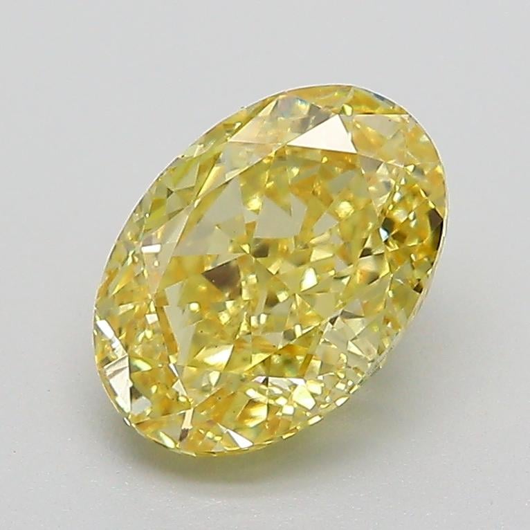 1.71 Ct. Fancy Intense  Yellow Oval Lab Grown Diamond