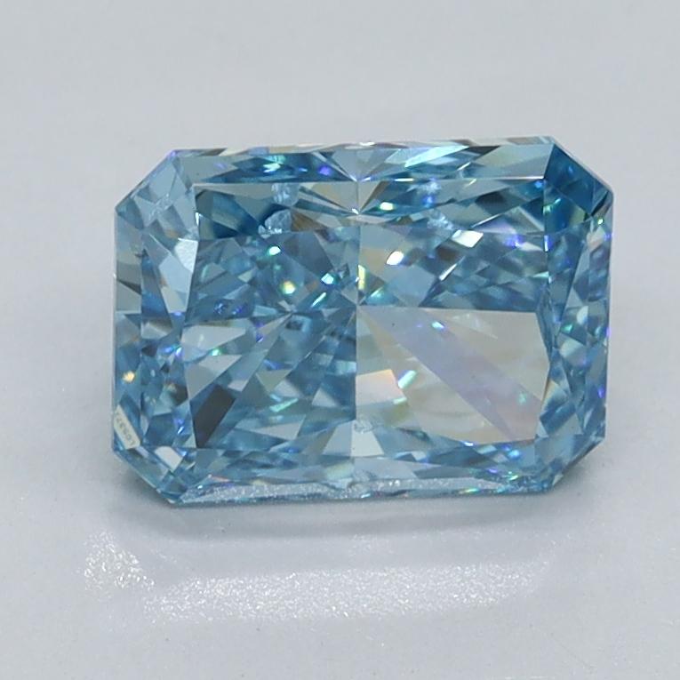 1.50 Ct. Fancy Vivid Malibu Blue Radiant Lab Grown Diamond