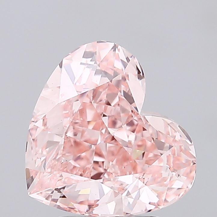 3.53 Ct. Fancy Vivid Pink Heart Lab Grown Diamond