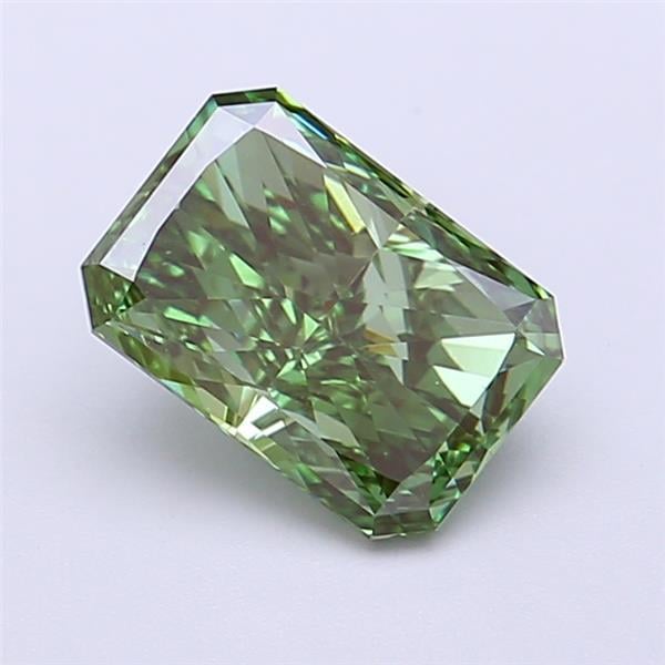 1.54 Ct. Fancy Vivid Green Radiant Lab Grown Diamond