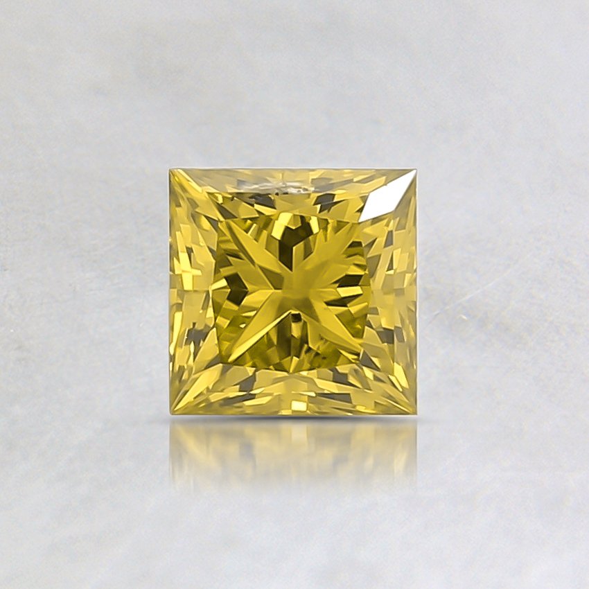 0.52 Ct. Fancy Intense Yellow Princess Lab Grown Diamond