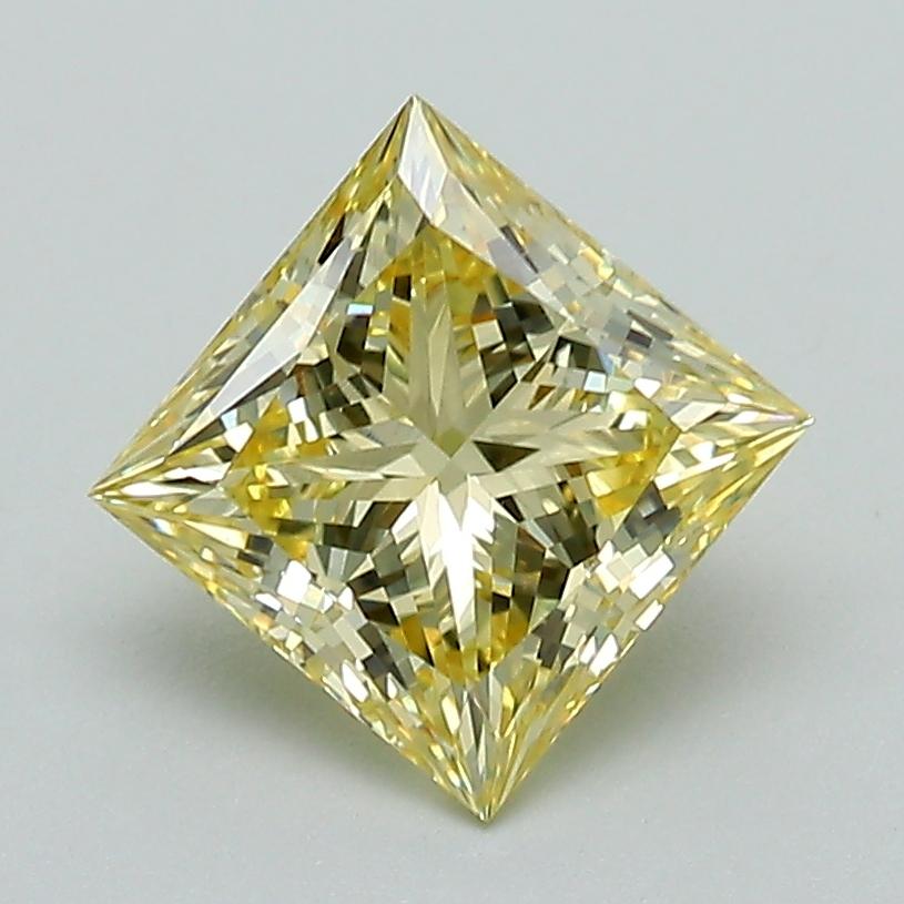 1.61 Ct. Fancy Intense Yellow Princess Lab Grown Diamond