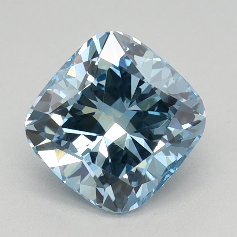 1.15 Ct. Fancy Vivid Blue Cushion Lab Grown Diamond