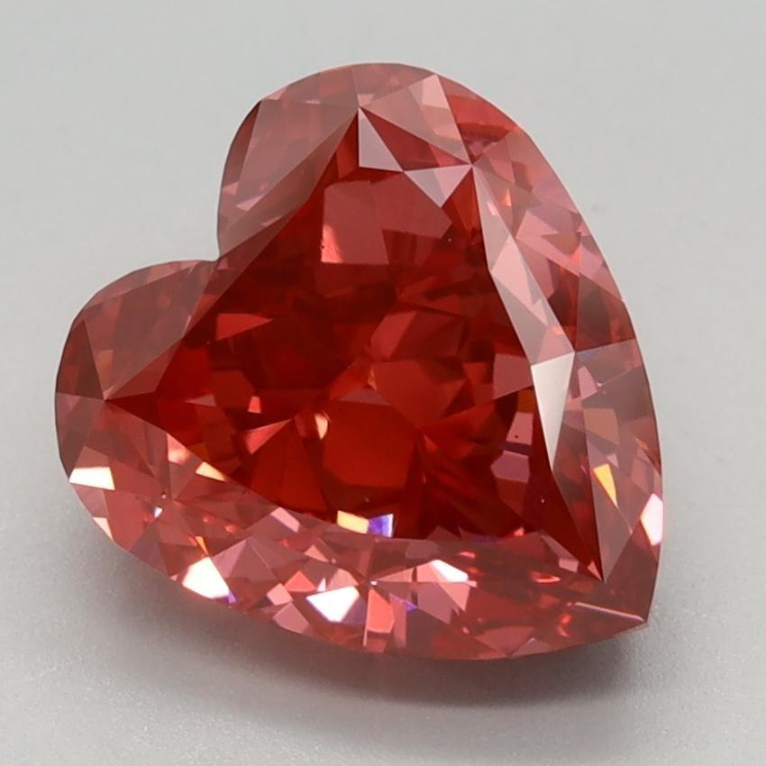 3.38 Ct. Fancy Vivid Pink Heart Lab Grown Diamond