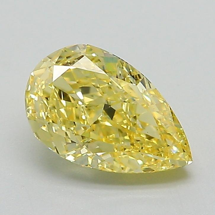 1.28 Ct. Fancy Vivid Yellow Pear Lab Grown Diamond