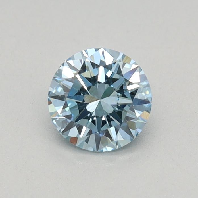 0.30 Ct. Fancy Vivid Blue Round Lab Grown Diamond