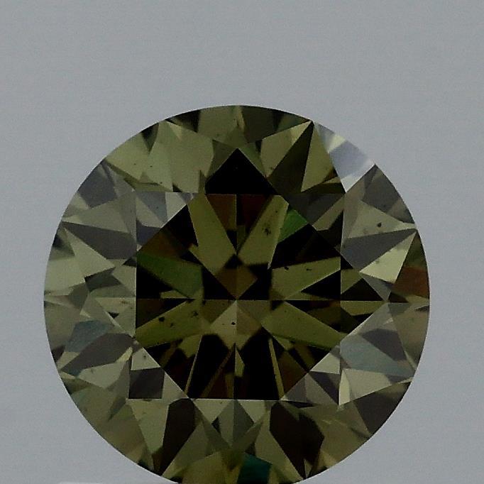 1.04 Ct. Fancy Vivid Green Round Lab Grown Diamond
