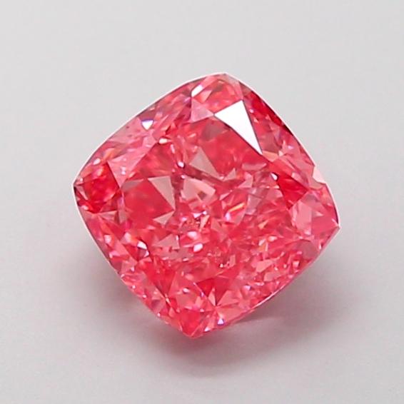 1.72 Ct. Fancy Vivid Pink Cushion Lab Grown Diamond