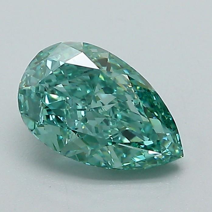 1.14 Ct. Fancy Vivid Green Pear Lab Grown Diamond