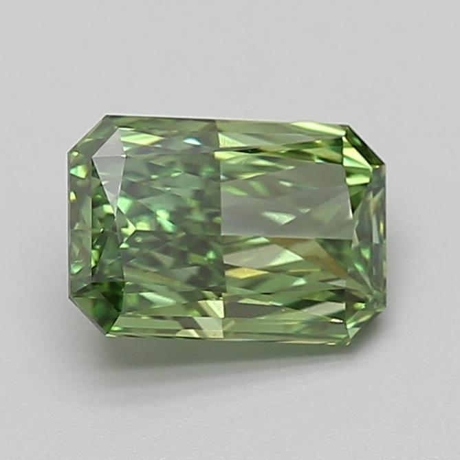 1.54 Ct. Fancy Vivid Green Radiant Lab Grown Diamond