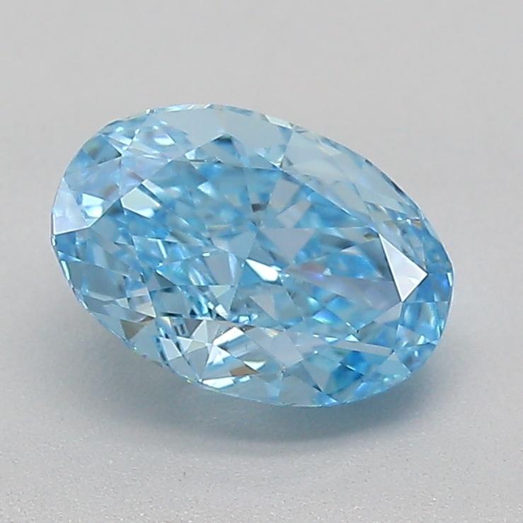 0.72 Ct. Fancy Vivid Blue Oval Lab Grown Diamond