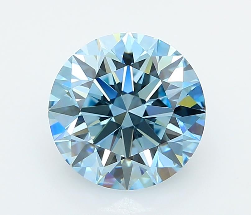 3.03 Ct. Fancy Vivid  Blue Round Lab Grown Diamond