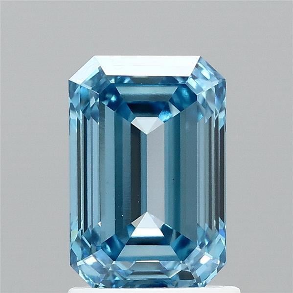 1.64 Ct. Fancy Vivid Blue Emerald Lab Grown Diamond