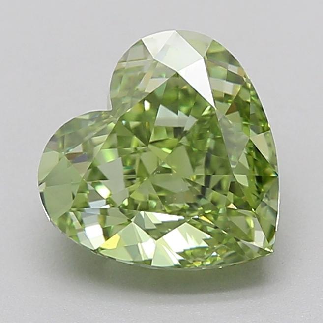2.05 Ct. Fancy Vivid  Green Heart Lab Grown Diamond