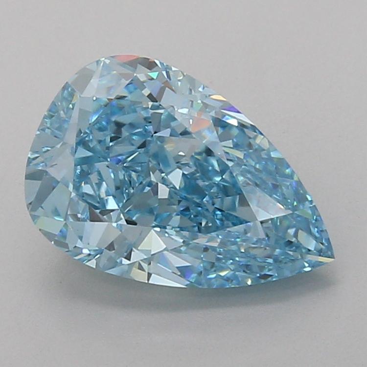 3.05 Ct. Fancy Vivid Blue Pear Lab Grown Diamond