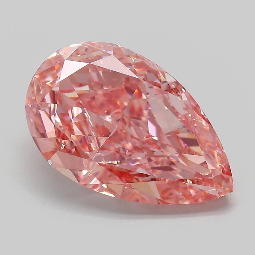 6.00 Ct. Fancy Vivid  Pink Pear Lab Grown Diamond