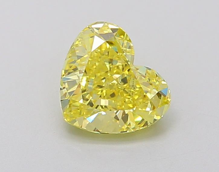 1.11 Ct. Fancy Vivid Yellow Heart Lab Grown Diamond