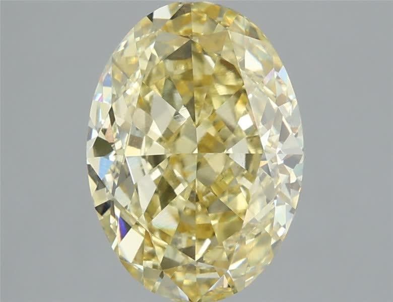 3.09 Ct. Fancy Yellow Oval Lab Grown Diamond