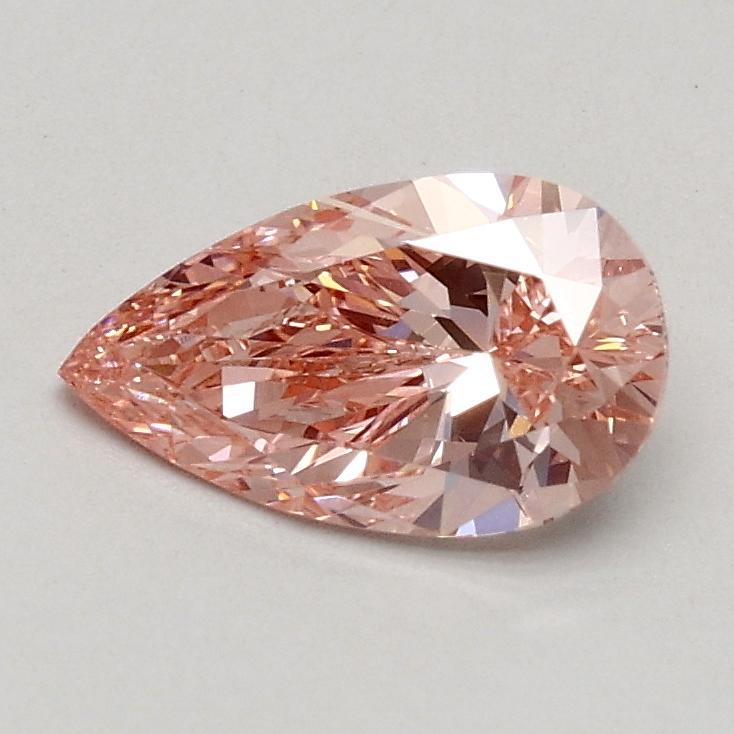0.55 Ct. Fancy Vivid Pink Pear Lab Grown Diamond