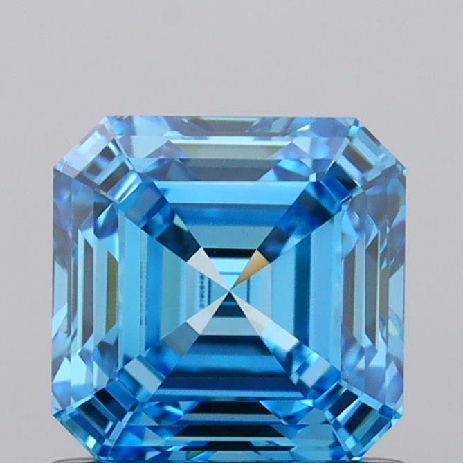 1.02 Ct. Fancy Vivid Blue Asscher Lab Grown Diamond