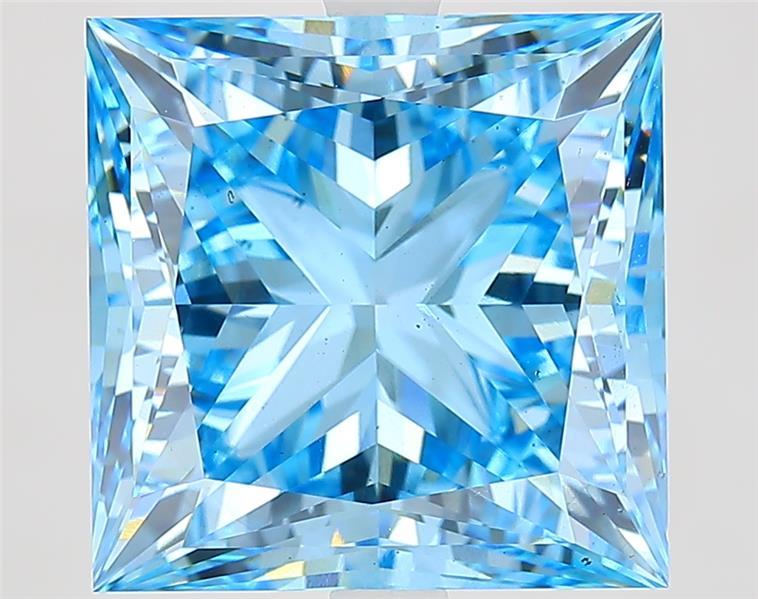 9.02 Ct. Fancy Vivid Blue Princess Lab Grown Diamond