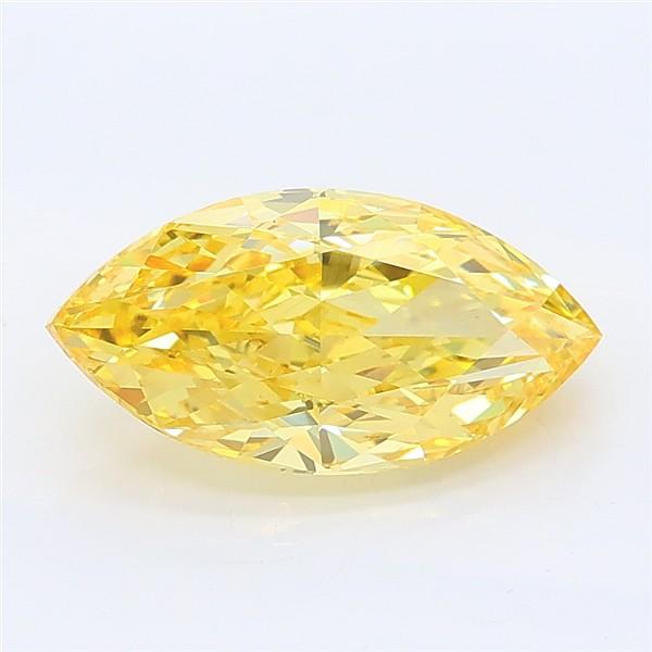 2.04 Ct. Fancy Vivid Yellow Marquise Lab Grown Diamond